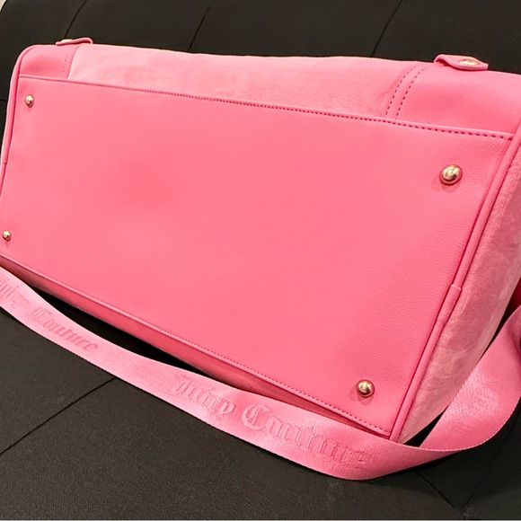 🔑💖 Classic Juicy Lover Weekender Love Potion Pink Velour Duffle Bag - Picture 8 of 16